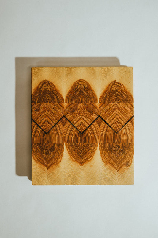 Kleines Stirnholzschneide-, Servierbrett aus Esche 31,5 × 27,5 cm